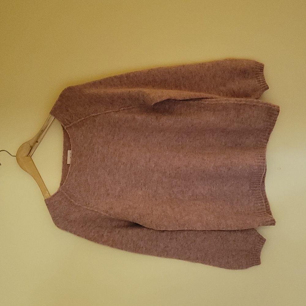 Wilfred wool blend sweater size large. Confetti pink color.